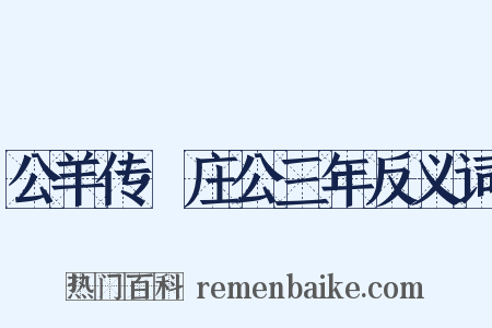 公羊传·庄公三年反义词是什么意思的图片